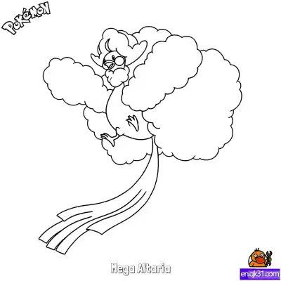 Free printable Mega Altaria Coloring Page - Free Printable Pokemon Coloring Sheets coloring page